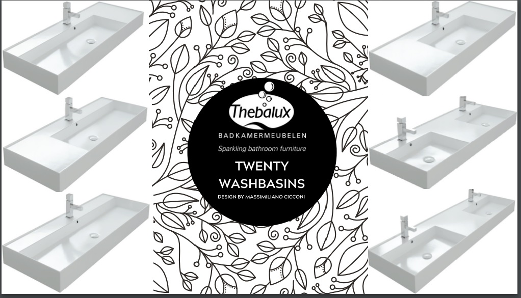 Die Waschtischserie Twenty wird mit Keramik auf 140 und 160 cm Breite